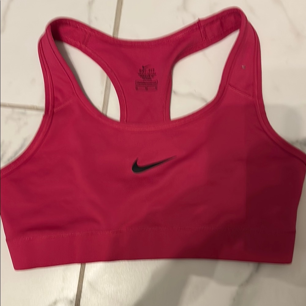 Nike Pink Racerback Sports Bra Moisture-Wicking